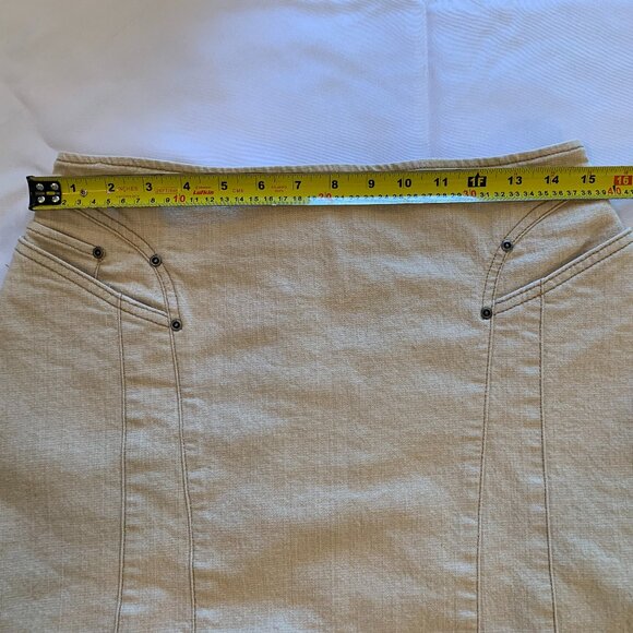 FDJ Vintage Women's Skirt Denim Beige Size 6 - Picture 3 of 4